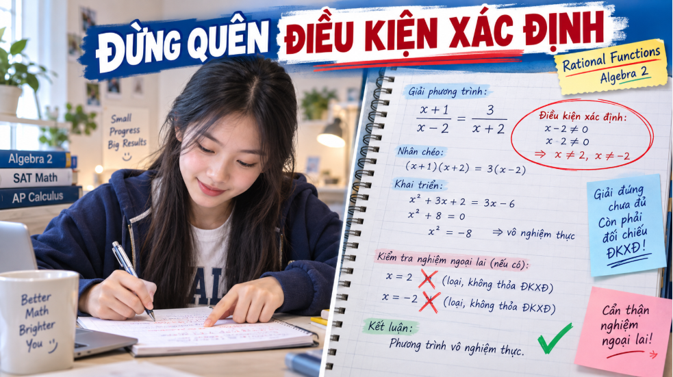 3 phương án hiệu quả trong trình bày bài Rational Functions trong Algebra 2