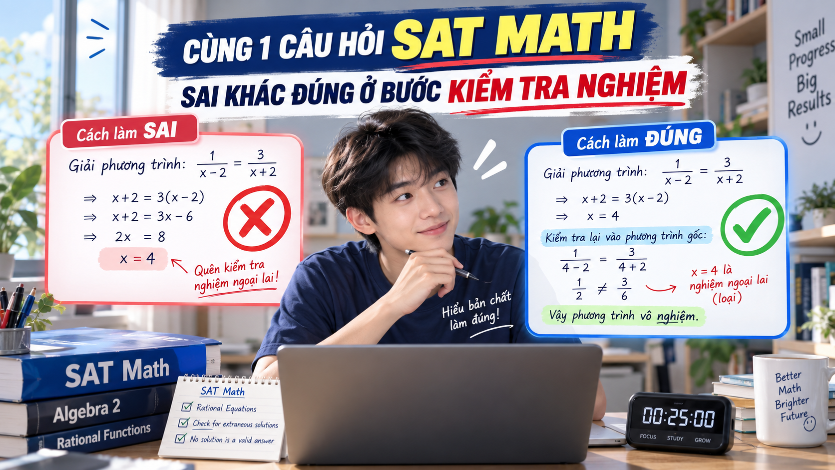 Sự thật về dạng bài Solving Rational Equations trong đề SAT – Algebra 2