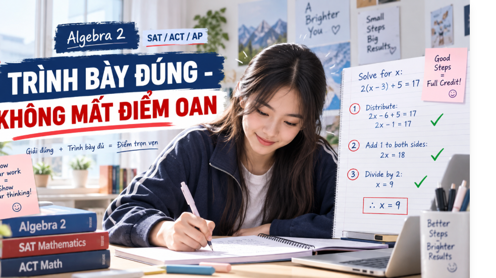 Cách trình bày bài giải Algebra 2