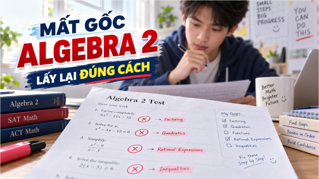 Con đang mất gốc Algebra 2? Đừng để muộn hơn