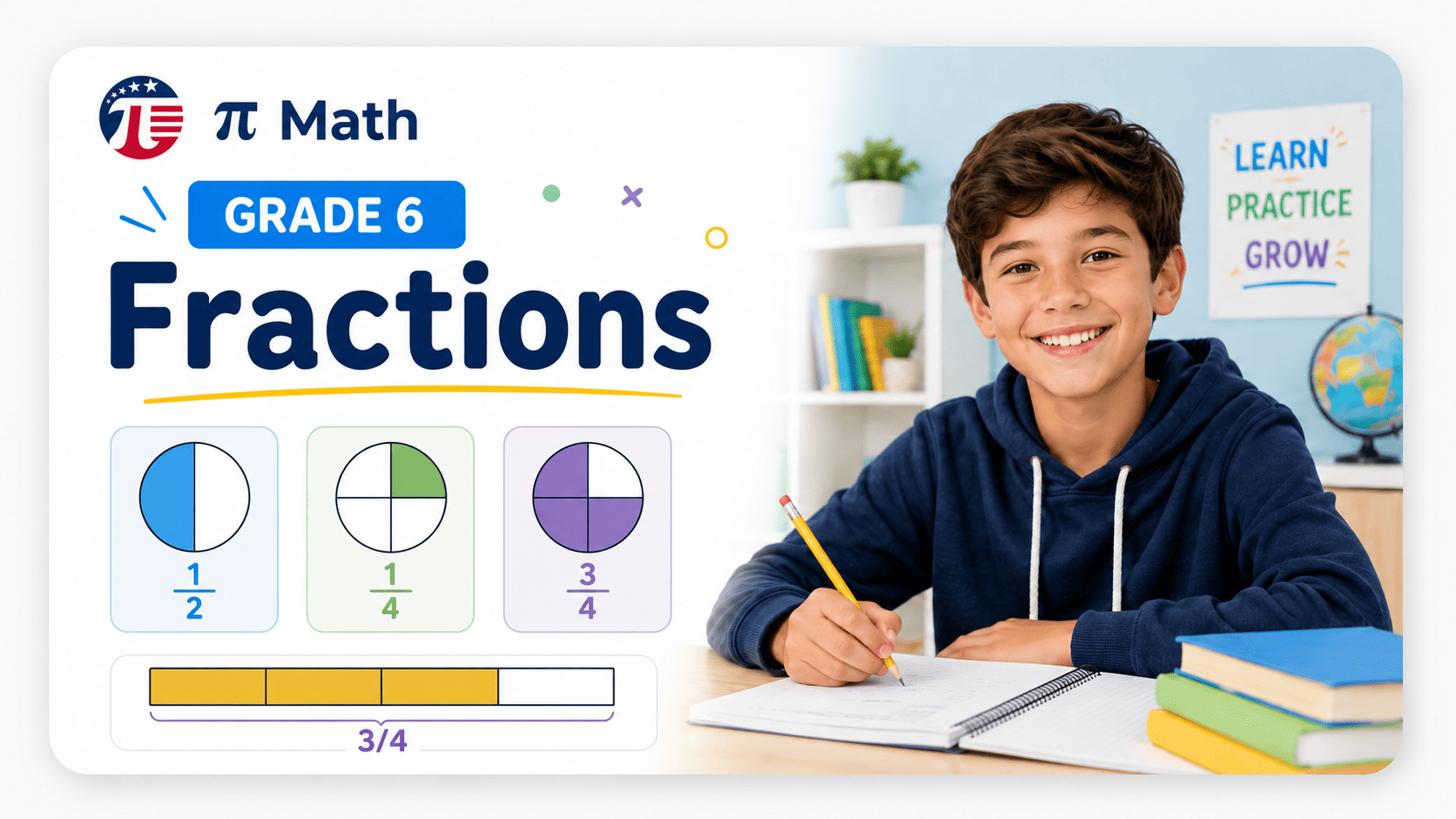 Fractions - Year 6 - Toán Mỹ