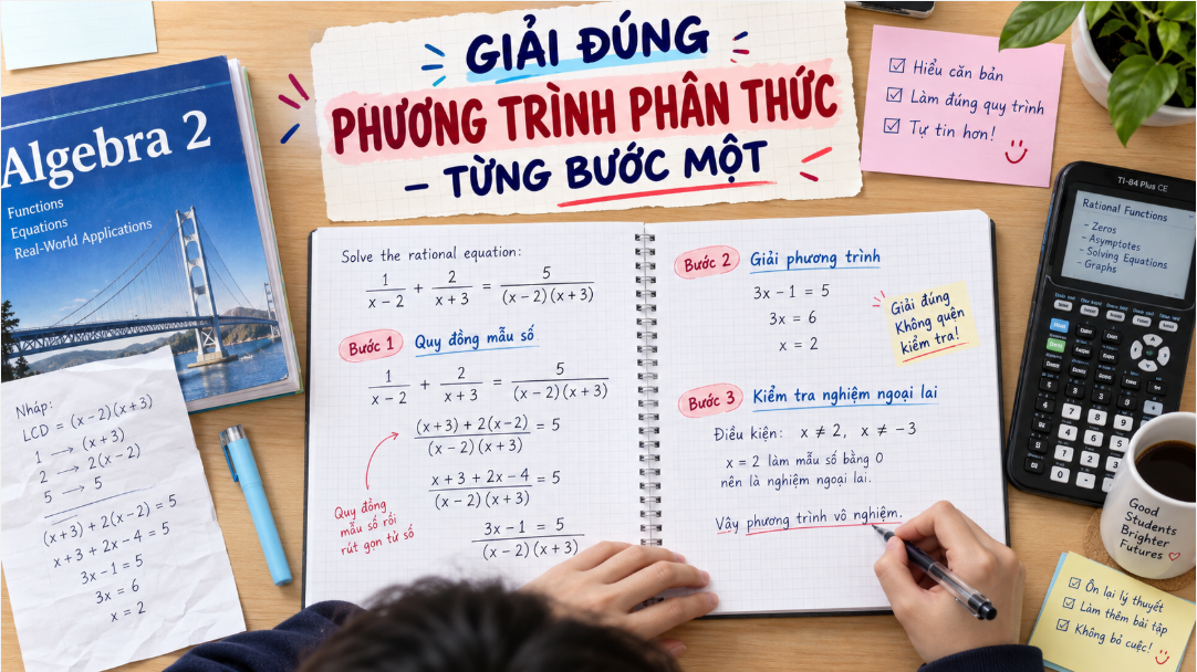 Từ mất gốc đến tự tin với Solving Rational Equations – Algebra 2