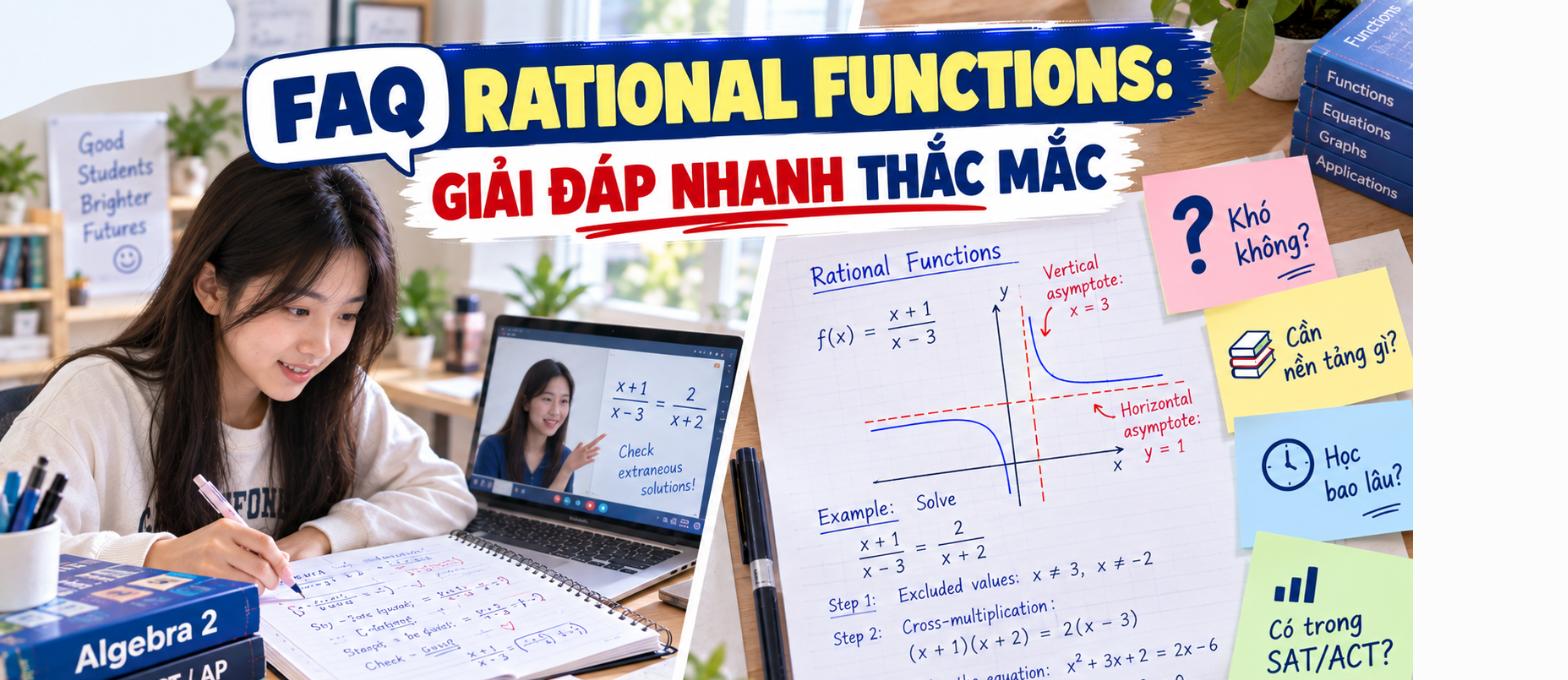 Giải đáp thắc mắc thường gặp về Rational Functions – Algebra 2