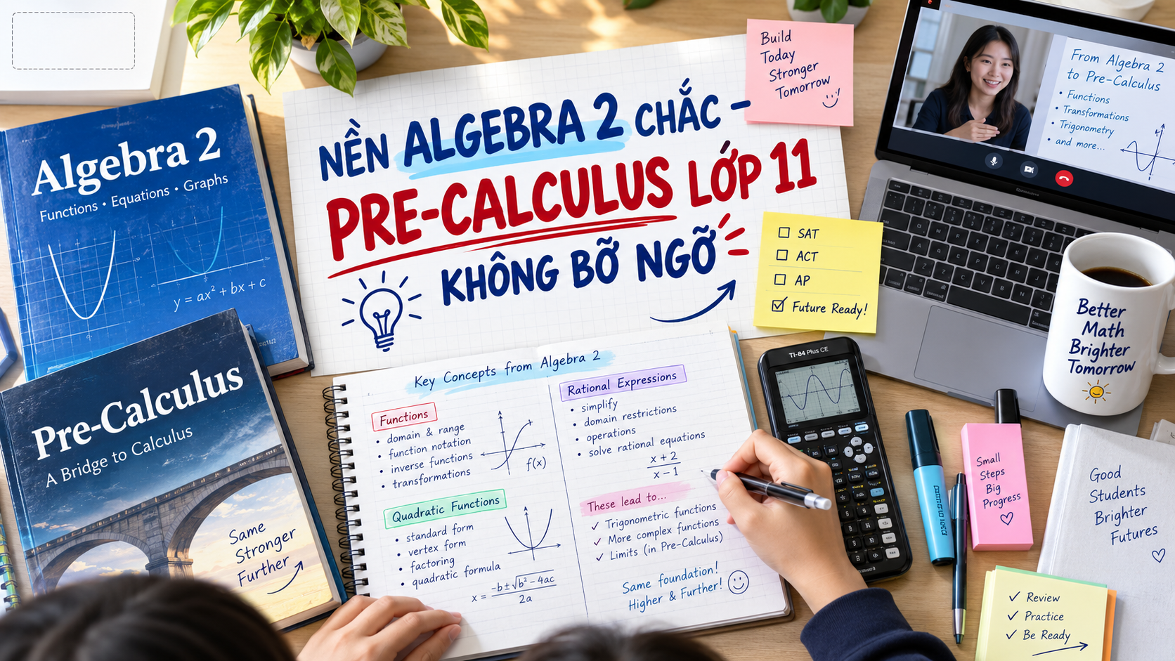 Chuẩn bị nền Algebra 2 trước khi vào Pre-Calculus lớp 11