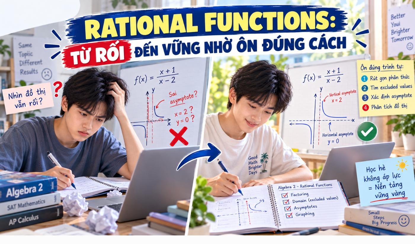 Tận dụng mùa hè để học chắc Rational Functions – Algebra 2