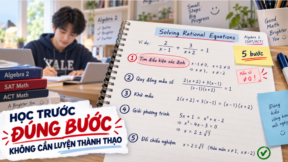 Học trước Solving Rational Equations để không bỡ ngỡ – Algebra 2