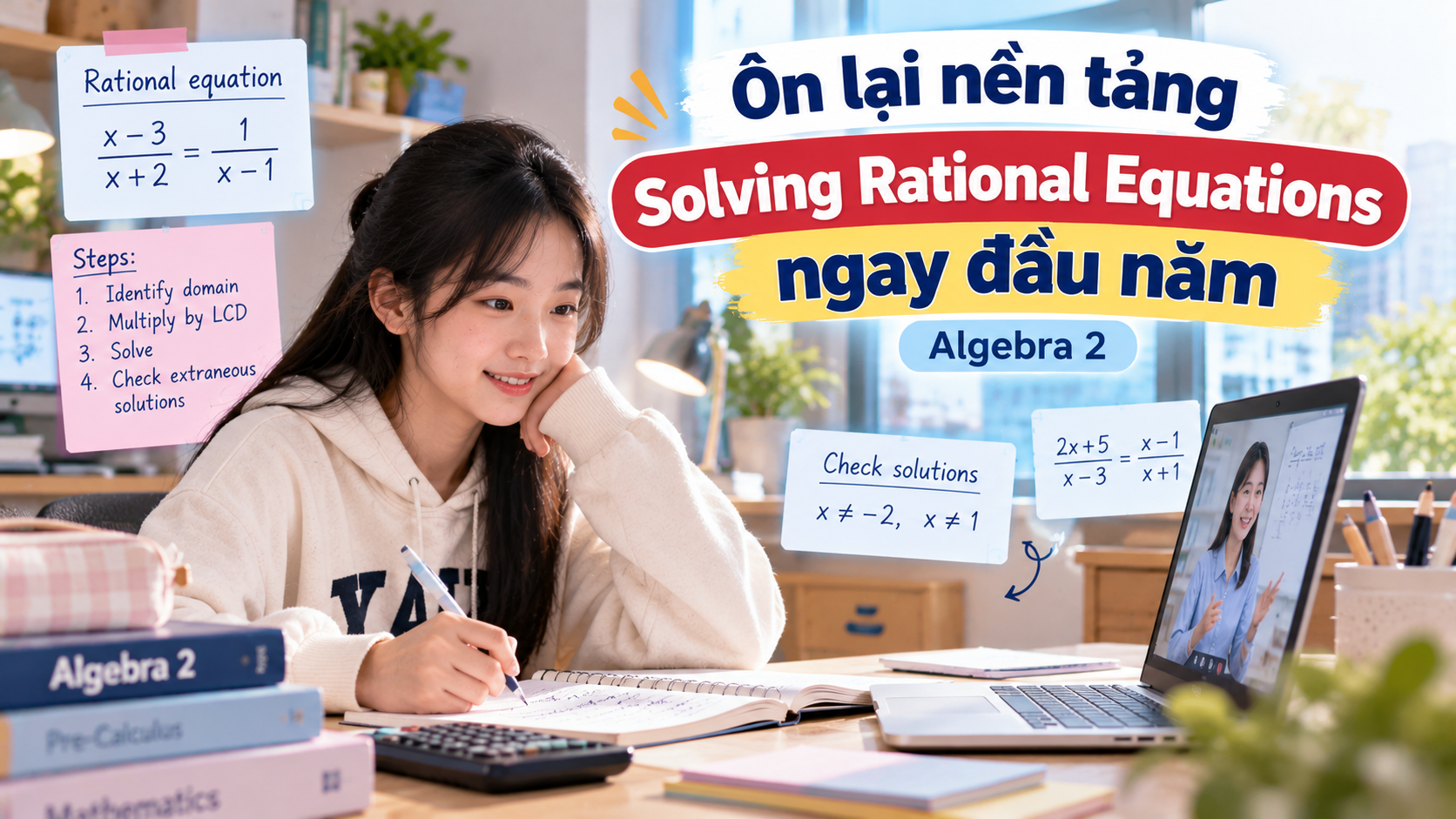 Ôn lại nền tảng Solving Rational Equations ngay đầu năm – Algebra 2