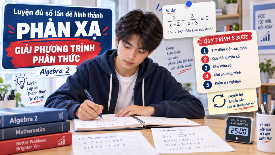 Đừng bỏ qua bước luyện phản xạ – Solving Rational Equations – Algebra 2