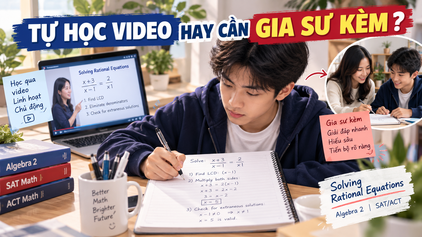 Khi nào con cần gia sư kèm Solving Rational Equations? – Algebra 2