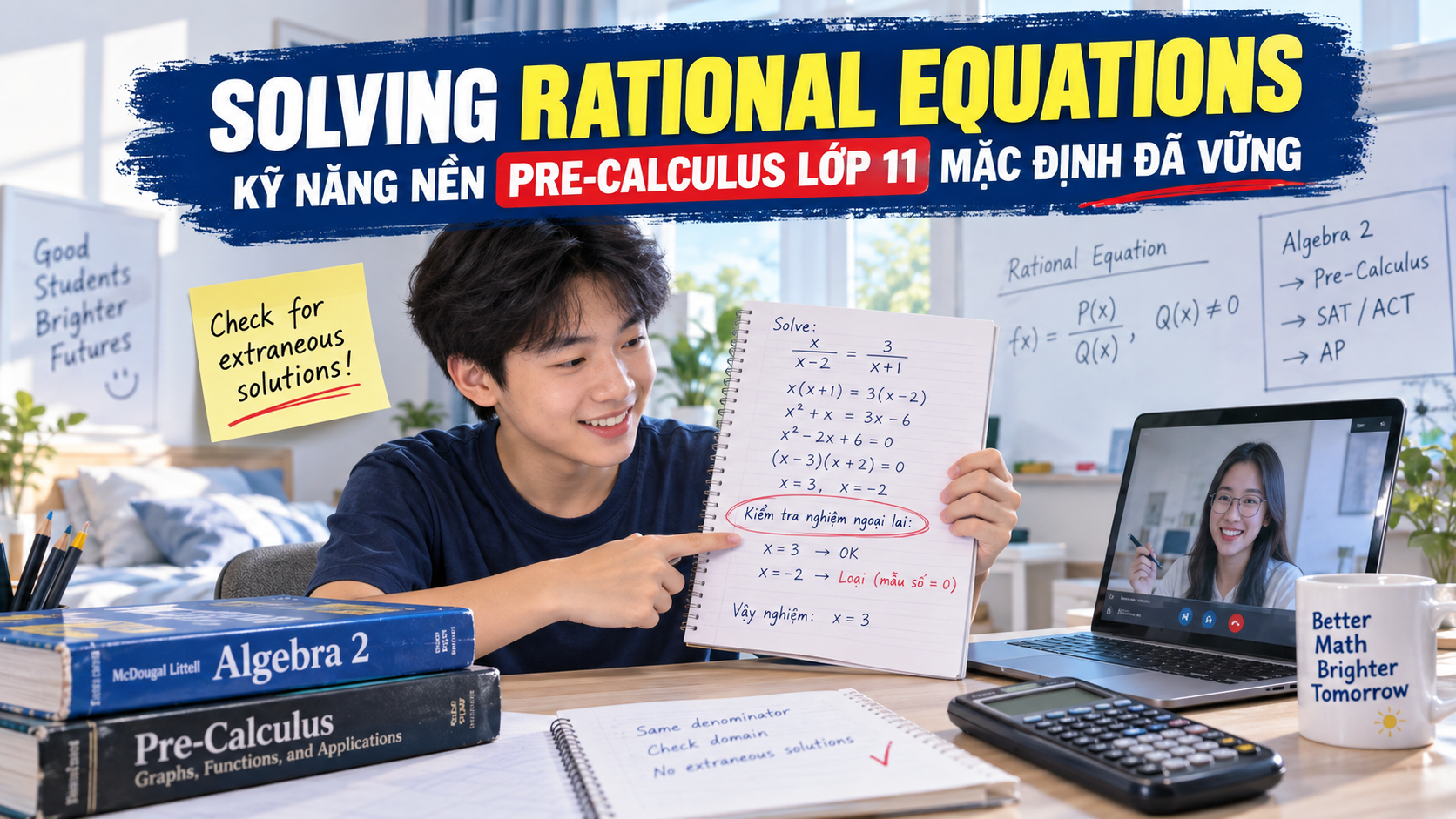 Đừng bỏ qua Solving Rational Equations trước khi lên lớp 11 – Algebra 2